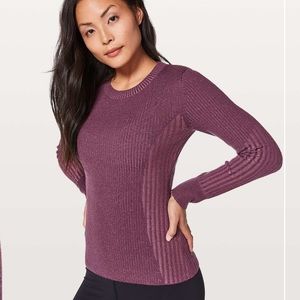 Lululemon Feeling Balanced Sweater 100% Wool - Redwood/So Merlot